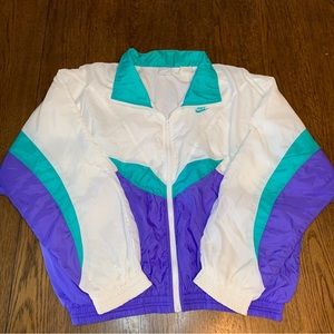 VTG 90s Nike Silver Tag Windbreaker Full Zip Jacket Women’s M/L